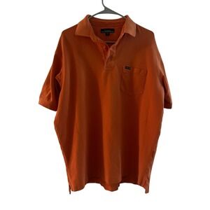 Faconnable Orange Polo Shirt Sz M | Cotton Short Sleeve Golf Tennis Preppy